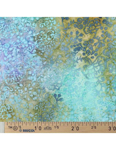Batik-Viskosestoff Talia - Türkis