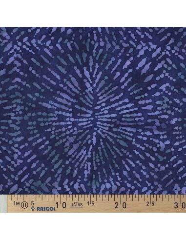 Batik-Viskosestoff Kéona - Marineblau