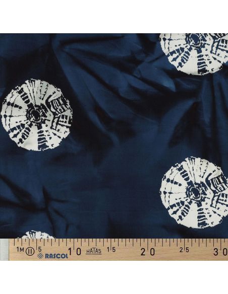 Batik-Baumwollstoff Solyne - Marineblau