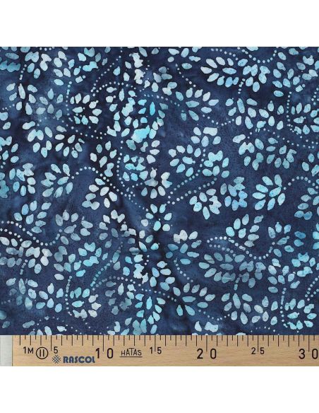 Isabelle Batik-Baumwollstoff - Marineblau