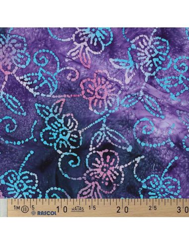 Batik-Baumwollstoff Comino - Violett