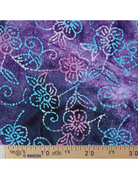 Batik-Baumwollstoff Comino - Violett