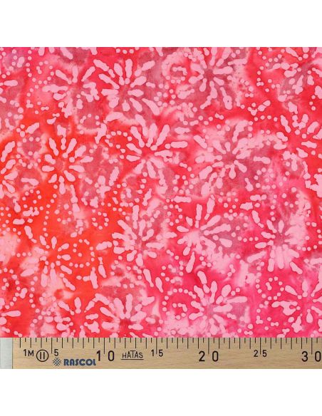 Batik-Baumwollstoff Orélia - Koralle