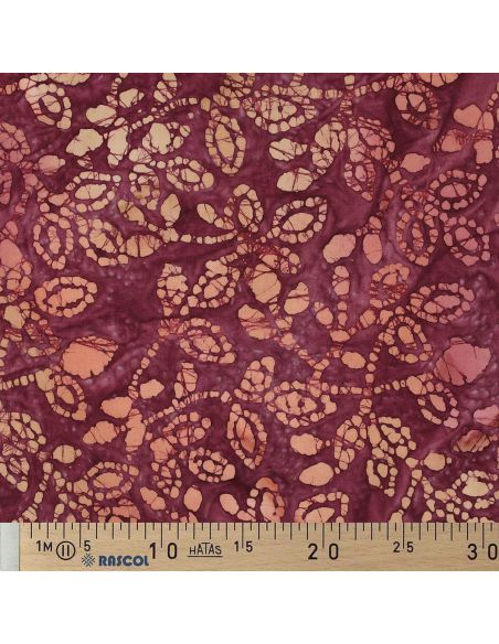 Batik-Baumwollstoff Méline - Kirsche