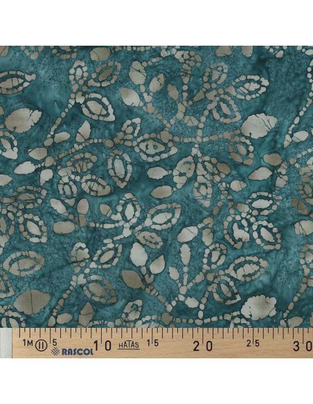 Batik-Baumwollstoff Méline - Petrolblau