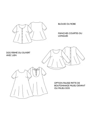 Blusen- und Kleider-Schnittmuster Galipette - Églantine & Zoé