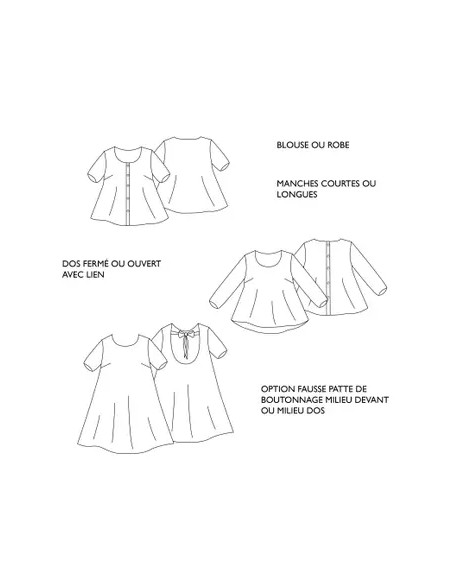 Blusen- und Kleider-Schnittmuster Galipette - Églantine & Zoé