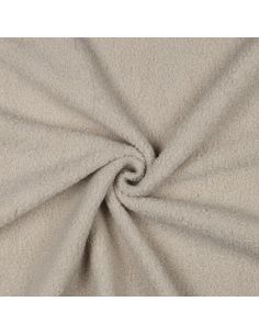 Doppelseitiger Teddy-Fleece-Stoff - Beige