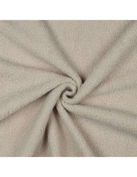 Doppelseitiger Teddy-Fleece-Stoff - Beige