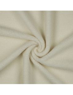 Doppelseitiger Teddy-Fleece-Stoff - Ecru