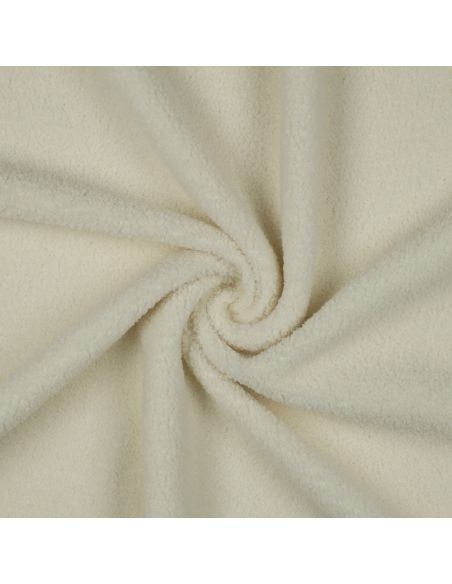 Doppelseitiger Teddy-Fleece-Stoff - Ecru