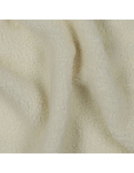 Doppelseitiger Teddy-Fleece-Stoff - Ecru