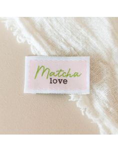 Gewebtes Etikett zum Annähen Matcha-Liebe
