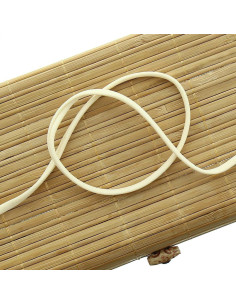 Lycra-Spaghettischnur 5 mm - Ecru