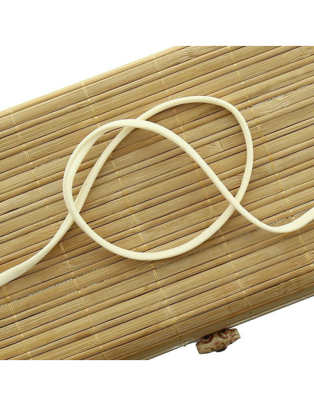 Lycra-Spaghettischnur 5 mm - Ecru