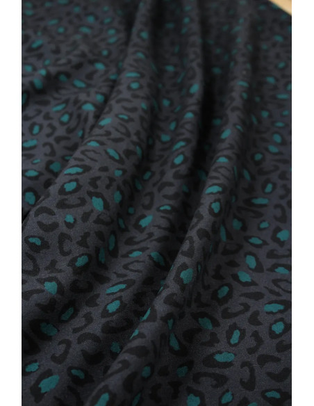 Tissu viscose Bagheera Anthracite - Églantine & Zoé