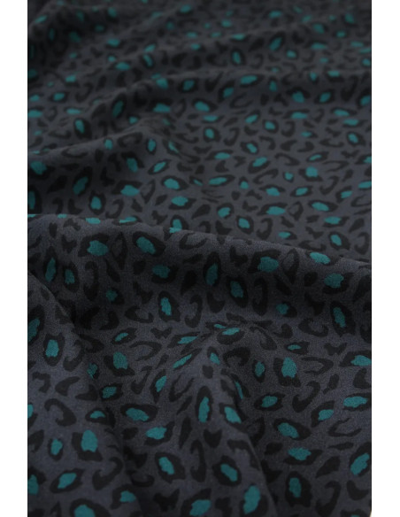 Tissu viscose Bagheera Anthracite - Églantine & Zoé
