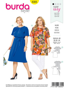 Kleid Schnittmuster - Burda 6305
