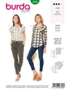 Blusenschnittmuster - Burda 6326