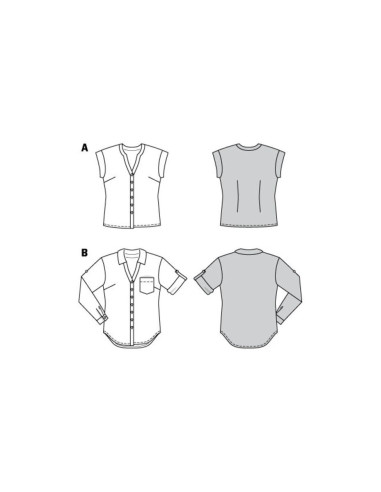Blusenschnittmuster - Burda 6326
