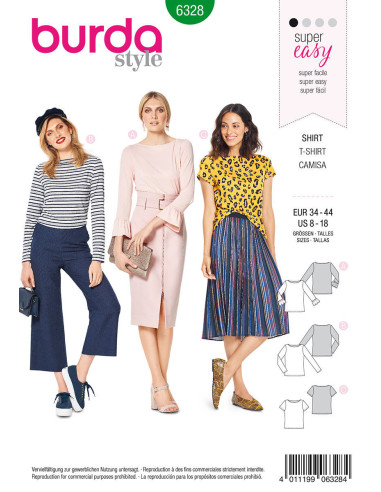 T-Shirt-Schnittmuster - Burda 6328