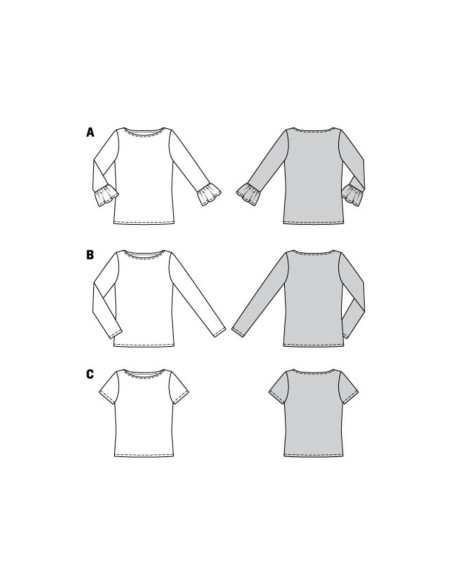 T-Shirt-Schnittmuster - Burda 6328