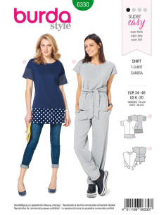 T-Shirt-Schnittmuster - Burda 6330