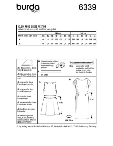 Kleid Schnittmuster - Burda 6339