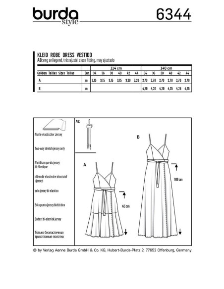 Kleidmuster - Burda 6344