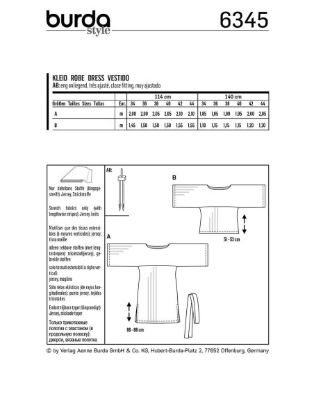Kleidmuster - Burda 6345