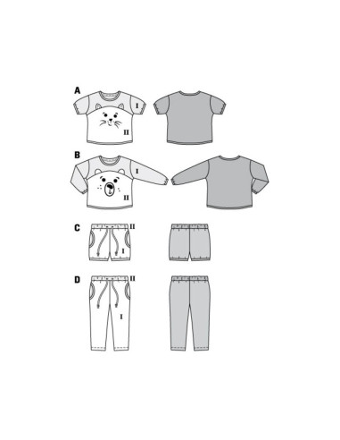 Pyjama-Schnittmuster - Burda 9326
