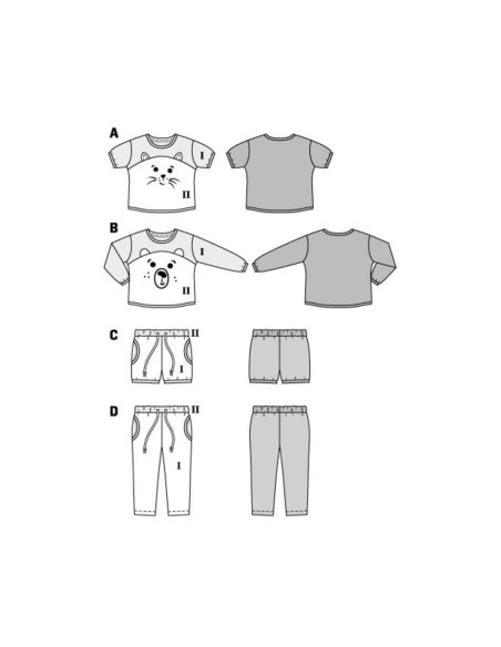 Pyjama-Schnittmuster - Burda 9326