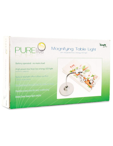 Lupe auf Tisch mit LED-Beleuchtung Purelite