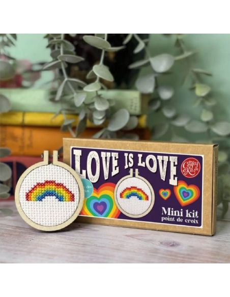 Mini-Kreuzstich-Stickset - Love is Love