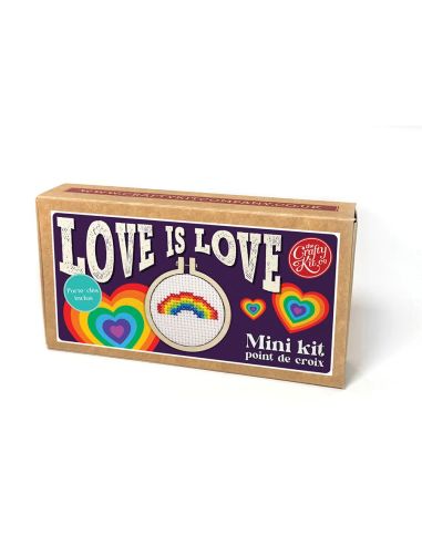 Mini-Kreuzstich-Stickset - Love is Love