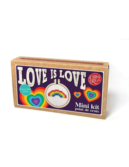 Mini-Kreuzstich-Stickset - Love is Love