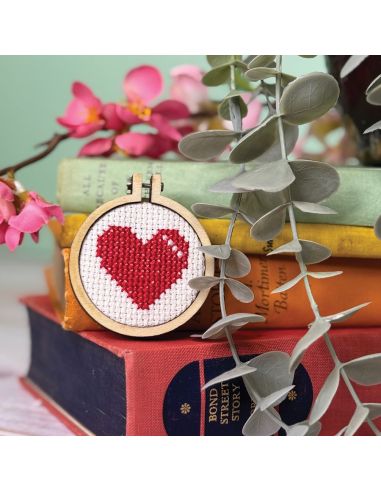 Mini-Kreuzstich-Stickset - Be my Valentine