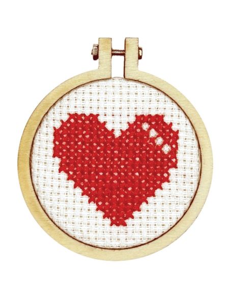 Mini-Kreuzstich-Stickset - Be my Valentine