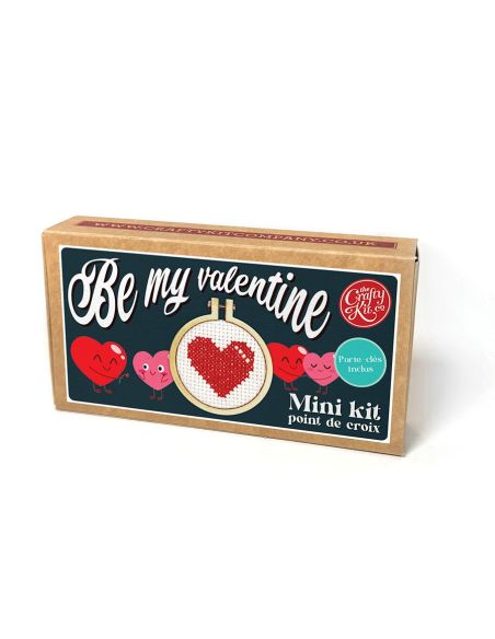 Mini-Kreuzstich-Stickset - Be my Valentine