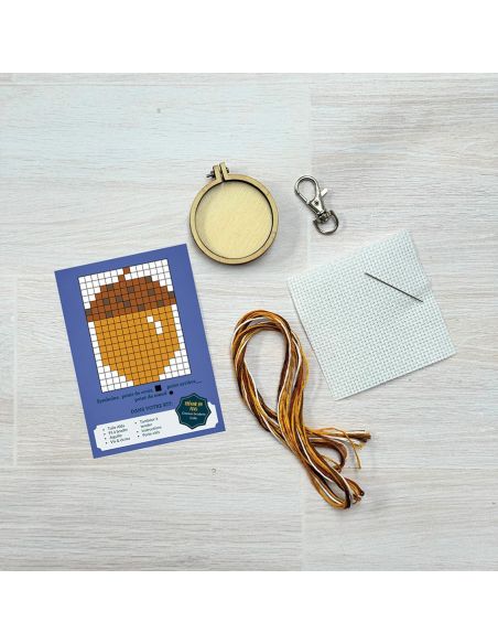 Mini-Kreuzstich-Stickset - Hör auf zu trödeln