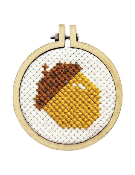Mini-Kreuzstich-Stickset - Hör auf zu trödeln