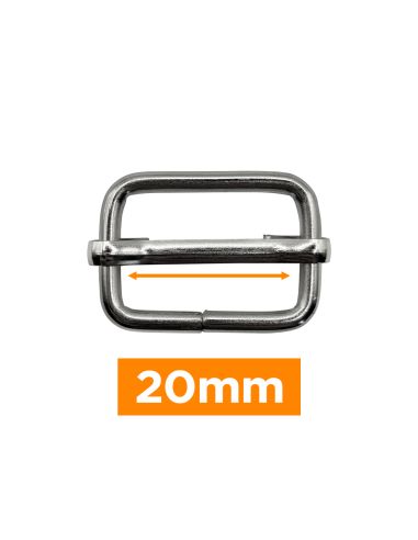 Premium-Schiebeschnalle - Silber 20 mm