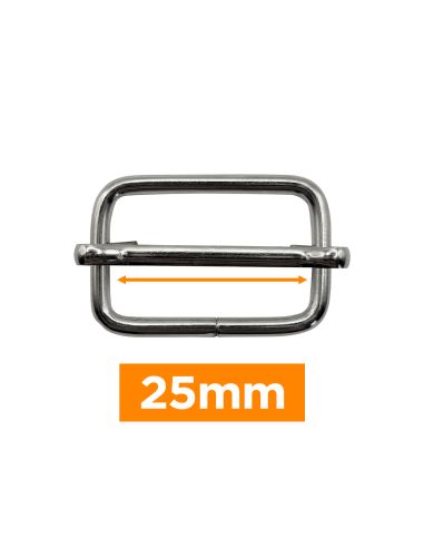 Premium-Schiebeschnalle - Silber 25 mm