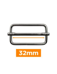 Premium-Schiebeschnalle - Silber 32 mm