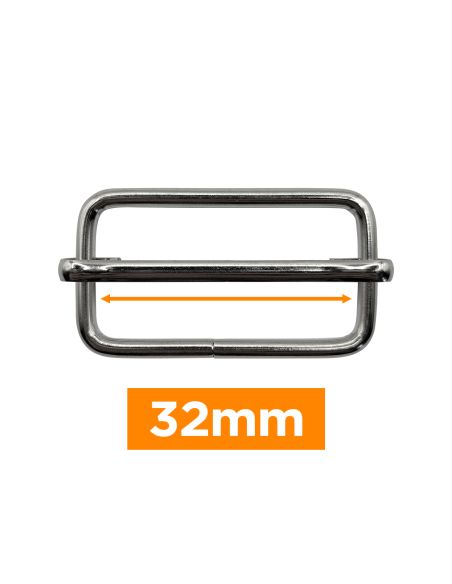 Premium-Schiebeschnalle - Silber 32 mm
