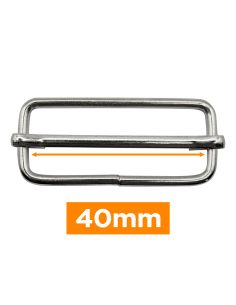 Premium-Schiebeschnalle - Silber 40 mm
