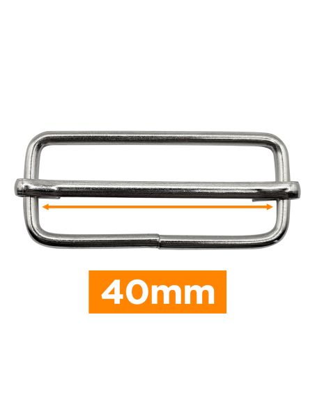 Premium-Schiebeschnalle - Silber 40 mm