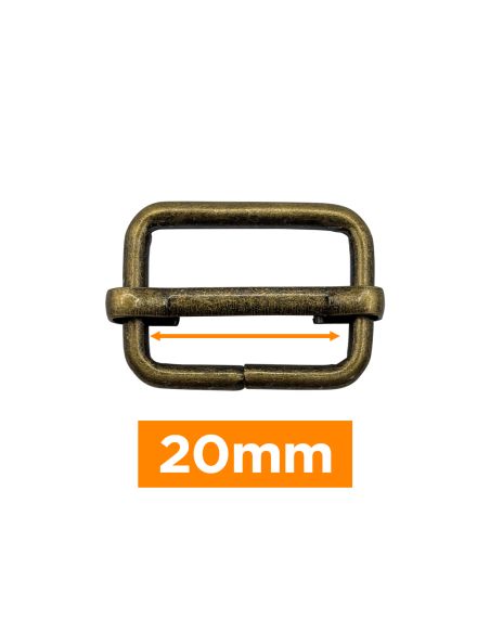 Premium-Schiebeschnalle - Bronze 20 mm