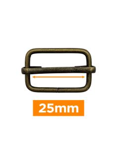 Premium-Schiebeschnalle - Bronze 25 mm