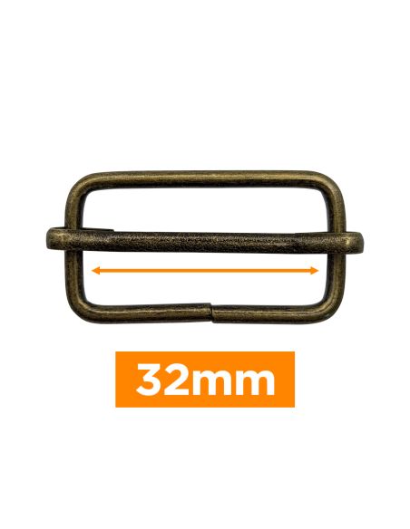 Premium-Gleitschließe - Bronze 32 mm